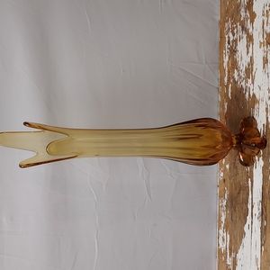 Rare Viking MCM Amber Yellow Epic Swing Square Foote 20.5 Inches Tall